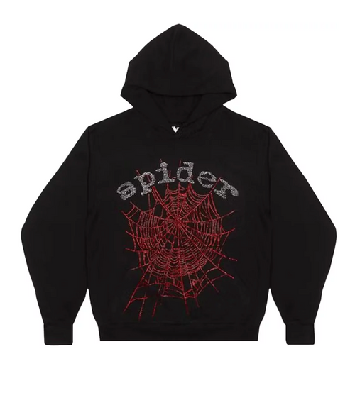 Sp5d3r OG RHINESTONE  BLACK パーカー