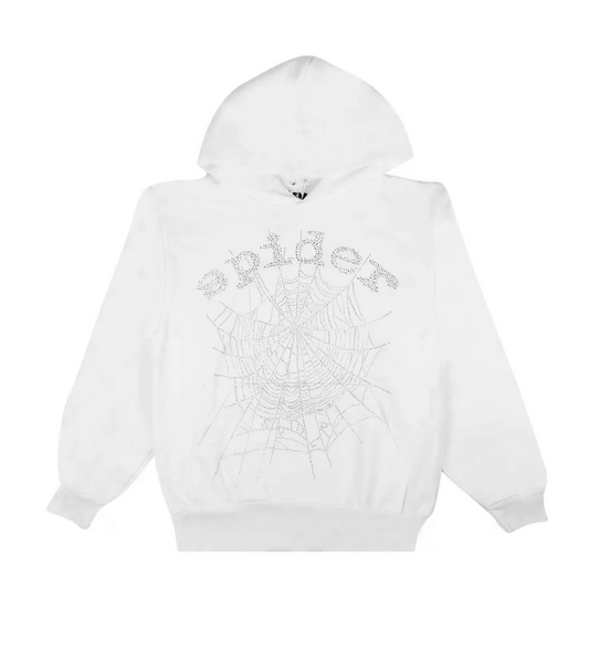 Sp5d3r OG RHINESTONE  WHITE パーカー