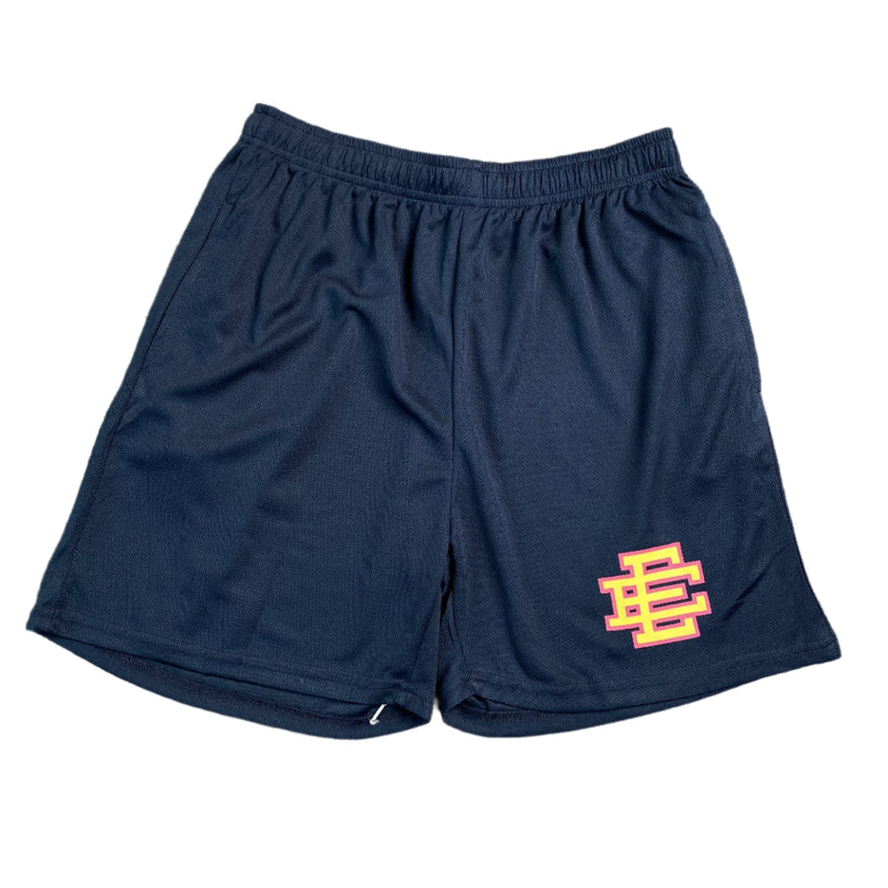 EE SHORTS ショートパンツ　ネイビー/イエロー