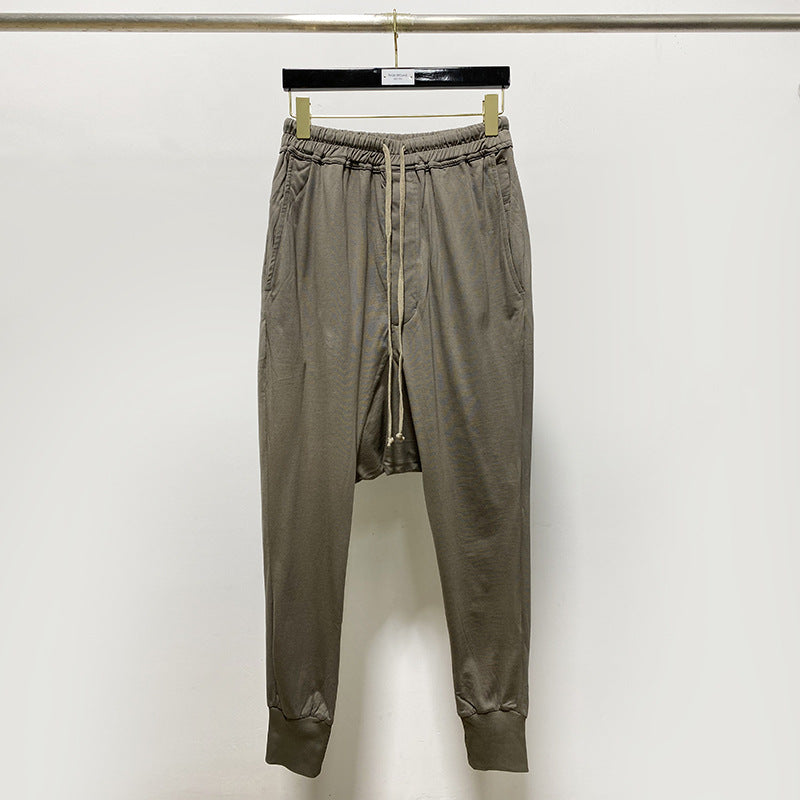 RICK OWENS Black Cotton Jersey Pants