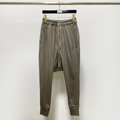 RICK OWENS Black Cotton Jersey Pants