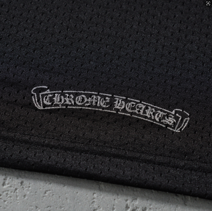 Chrome Hearts Mesh Stadium Football Jersey Black
