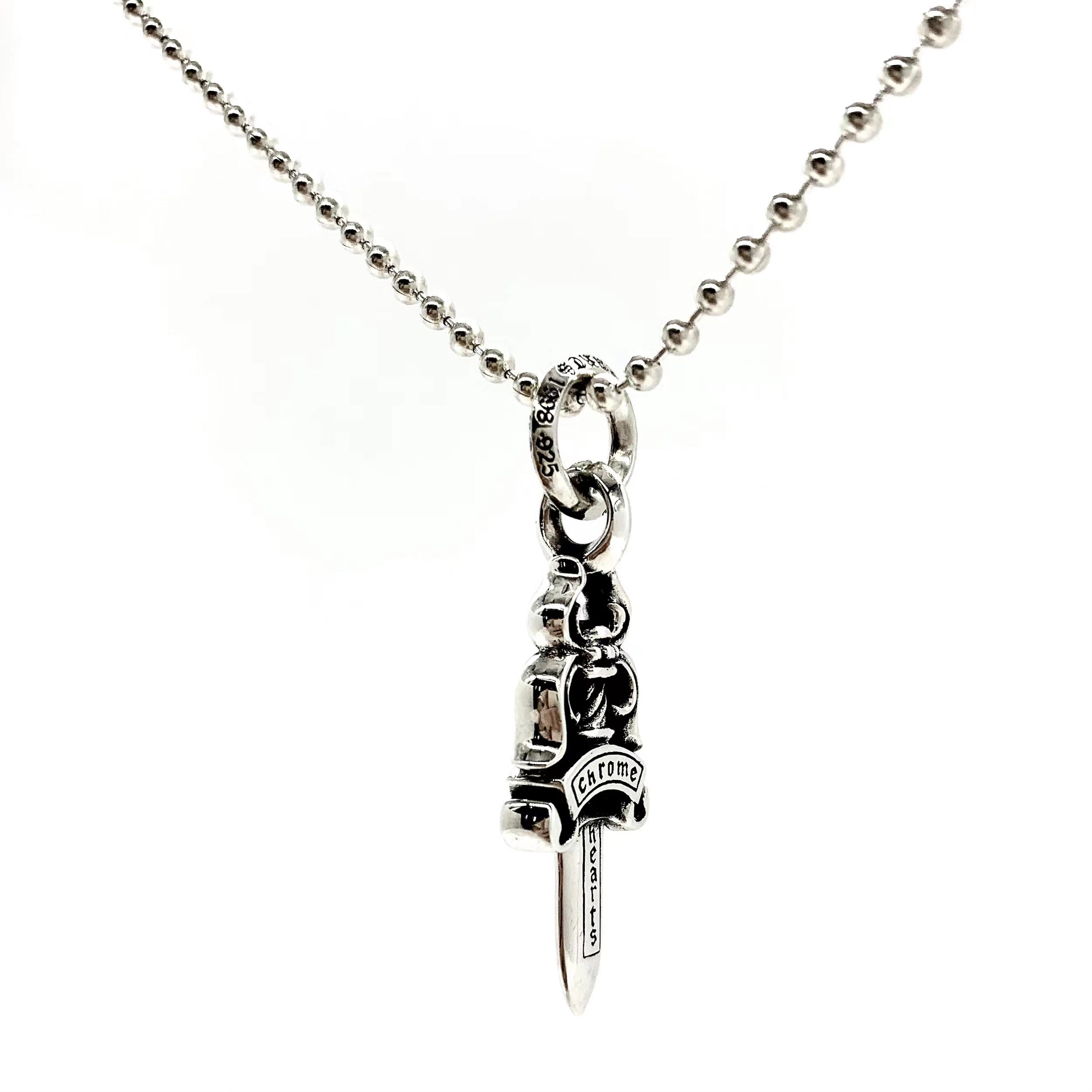 Chrome Hearts Letter Ring Sword Necklace