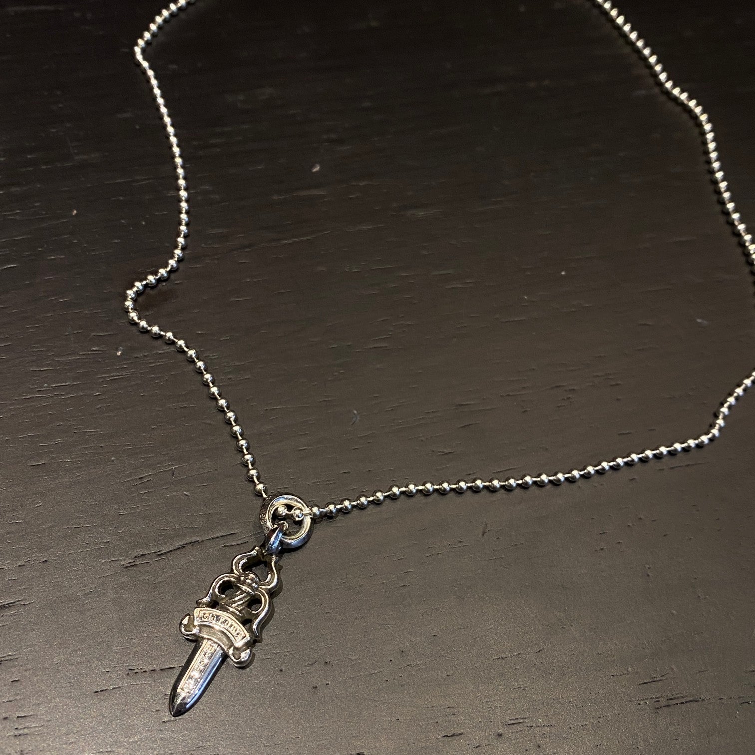 Chrome Hearts Letter Ring Sword Necklace