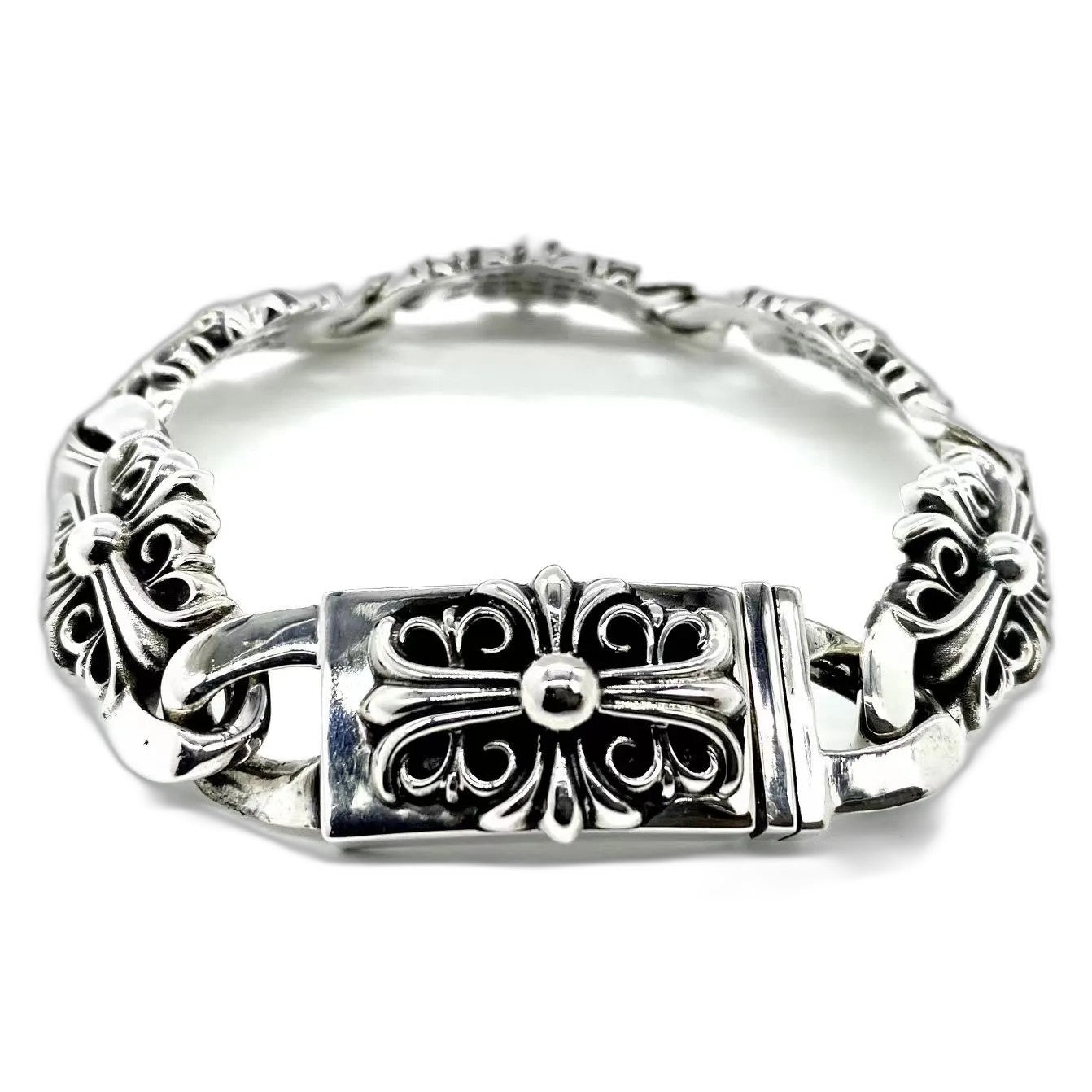 Chrome Hearts Cross Flower Guardian Large Bracelet