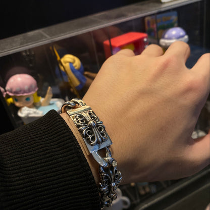 Chrome Hearts Cross Flower Guardian Large Bracelet