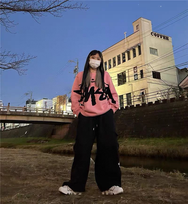 Stussy FW22 Logo graphic print knitted sweater