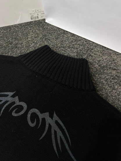 BALENCIAGA  Men's Y2k Zip-up Cardigan in Black