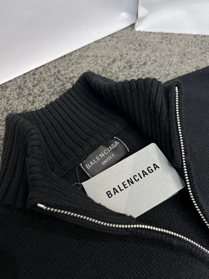 BALENCIAGA  Men's Y2k Zip-up Cardigan in Black