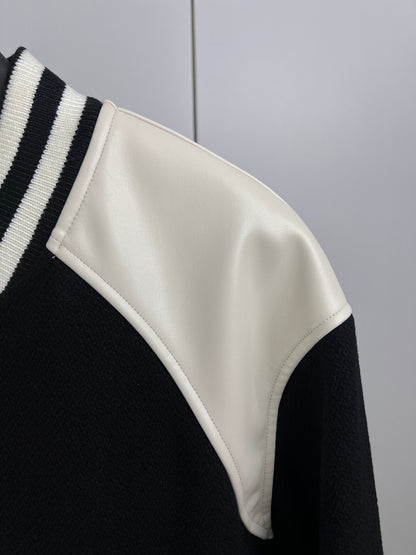 CELINE classic teddy jacket in textured woolテクスチ