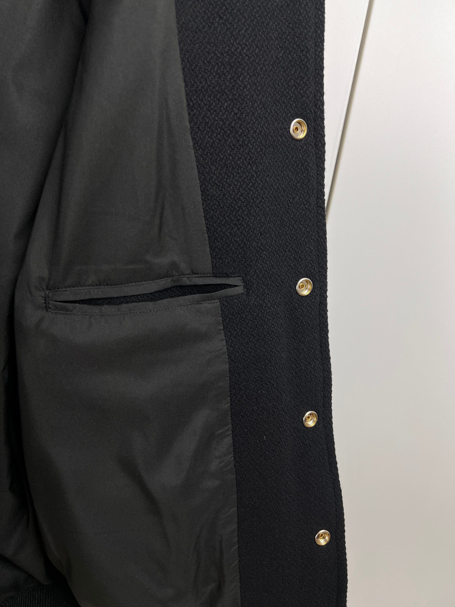 CELINE classic teddy jacket in textured woolテクスチ