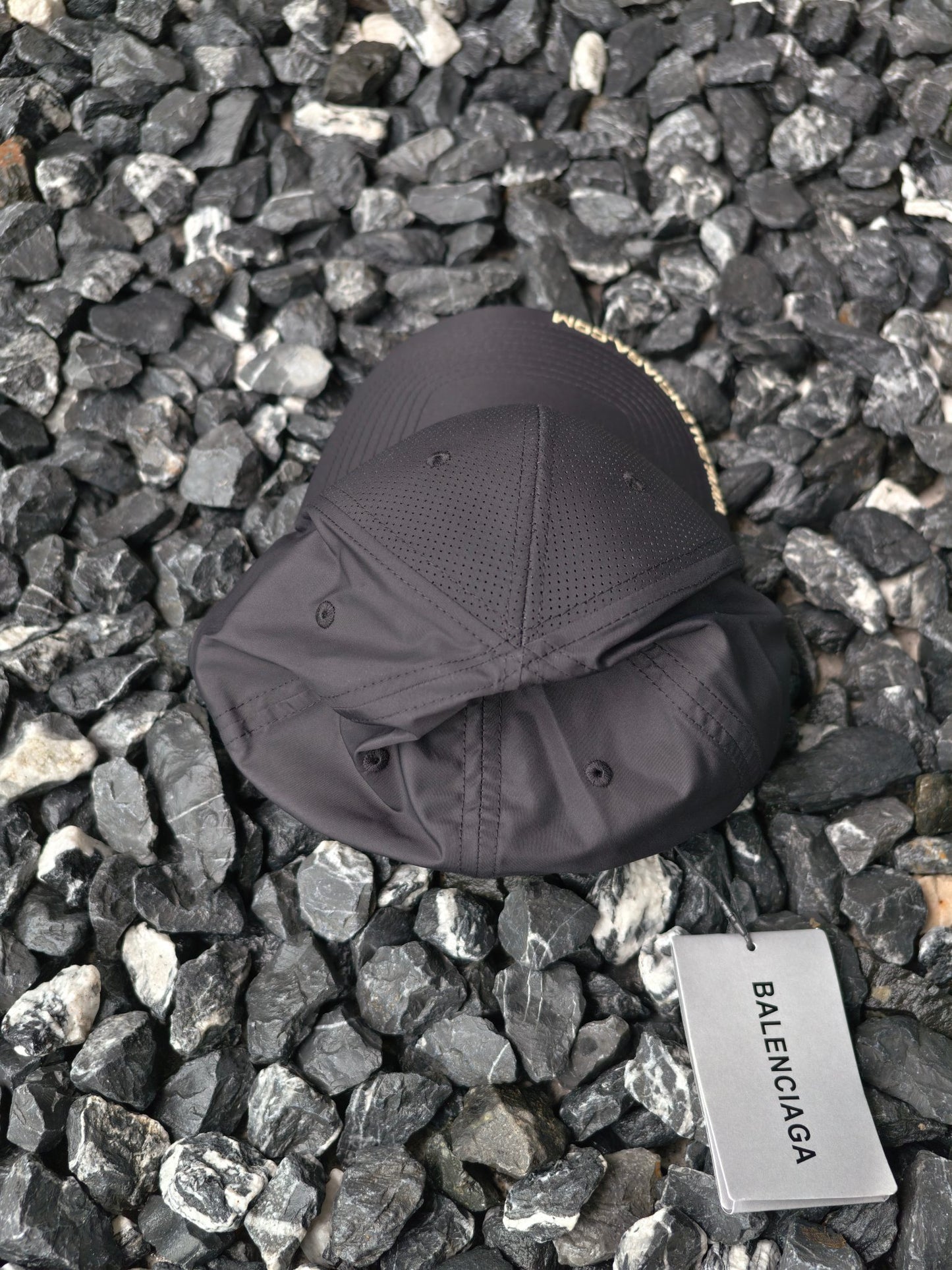 Balenciaga Logo Embroidered Mesh Baseball Cap