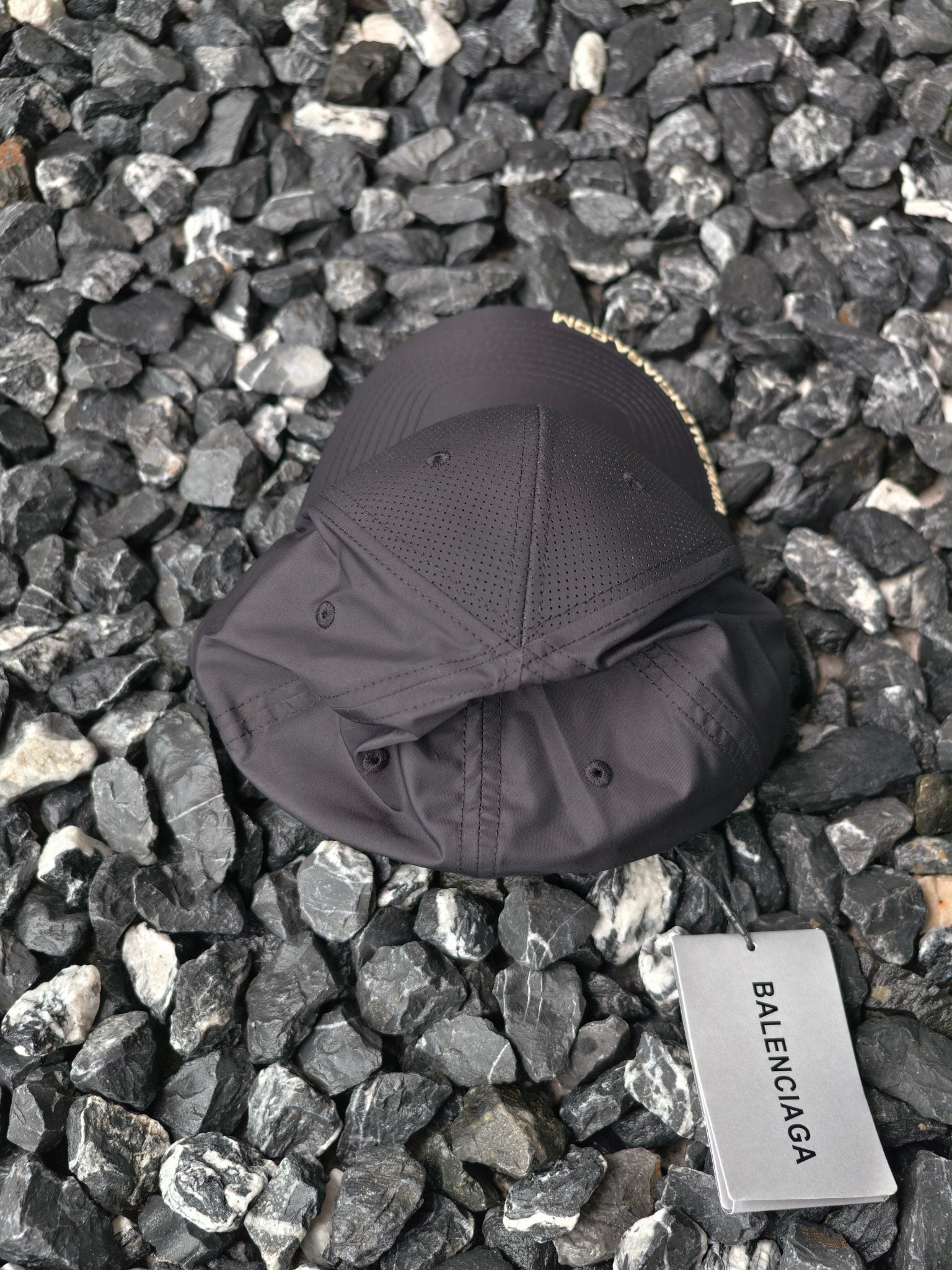 Balenciaga Logo Embroidered Mesh Baseball Cap
