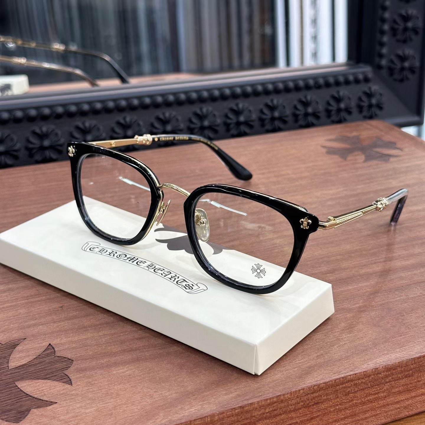 CHROME HEARTS STRAPADICTOME GLASSES