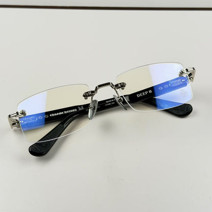 Chrome Hearts DEEP II Eyeglasses Floral Cross Glasses GP-BK-P
