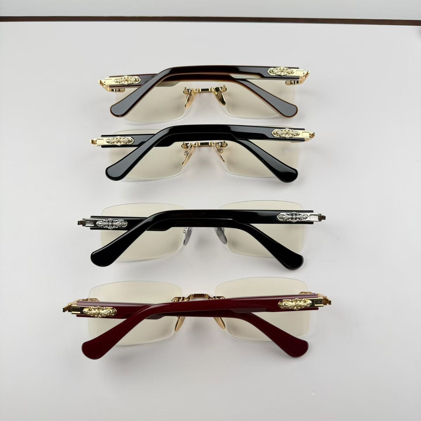 Chrome Hearts DEEP II Eyeglasses Floral Cross Glasses GP-BK-P