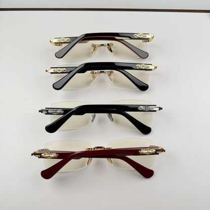 Chrome Hearts DEEP II Eyeglasses Floral Cross Glasses GP-BK-P