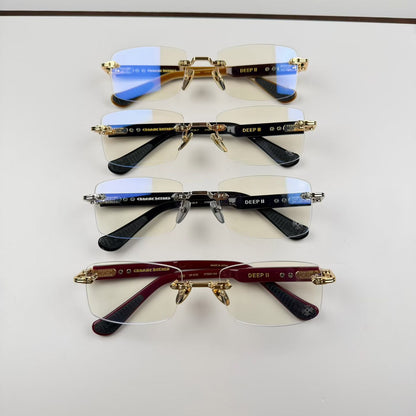 Chrome Hearts DEEP II Eyeglasses Floral Cross Glasses GP-BK-P