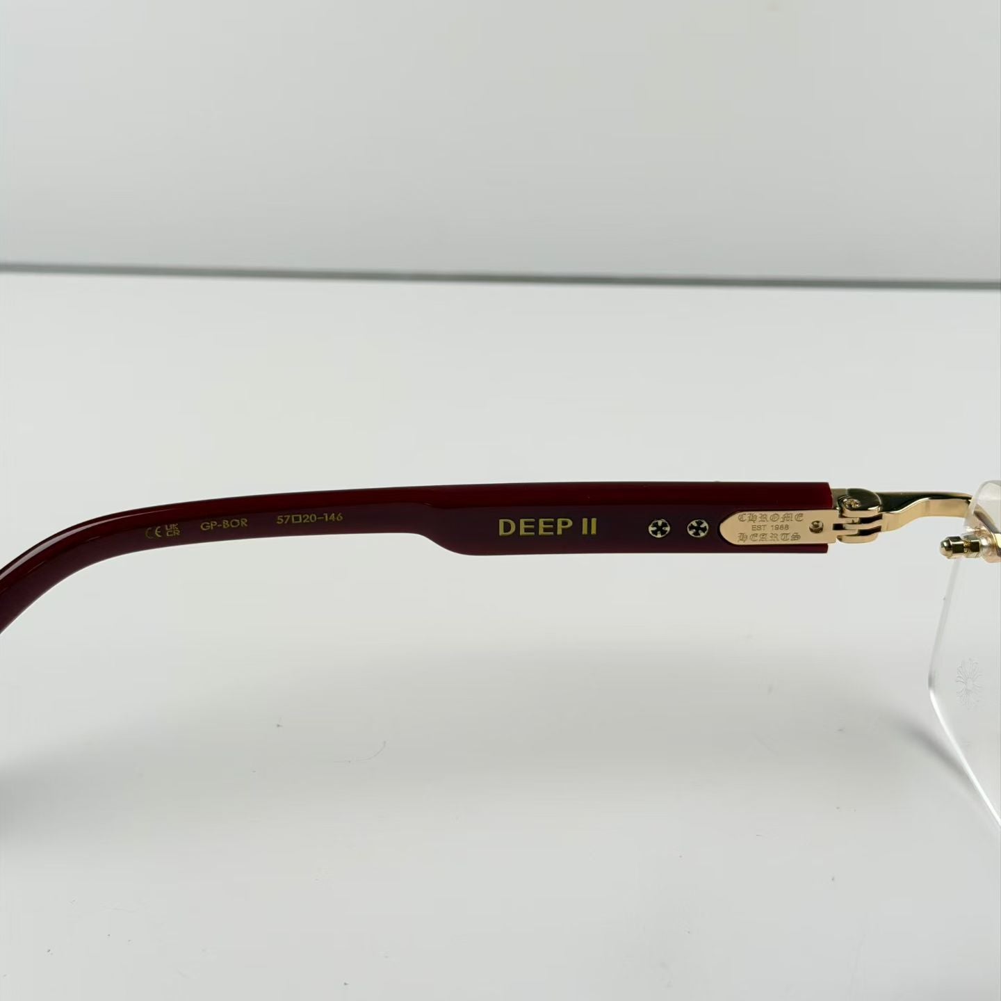 Chrome Hearts DEEP II Eyeglasses Floral Cross Glasses GP-BK-P