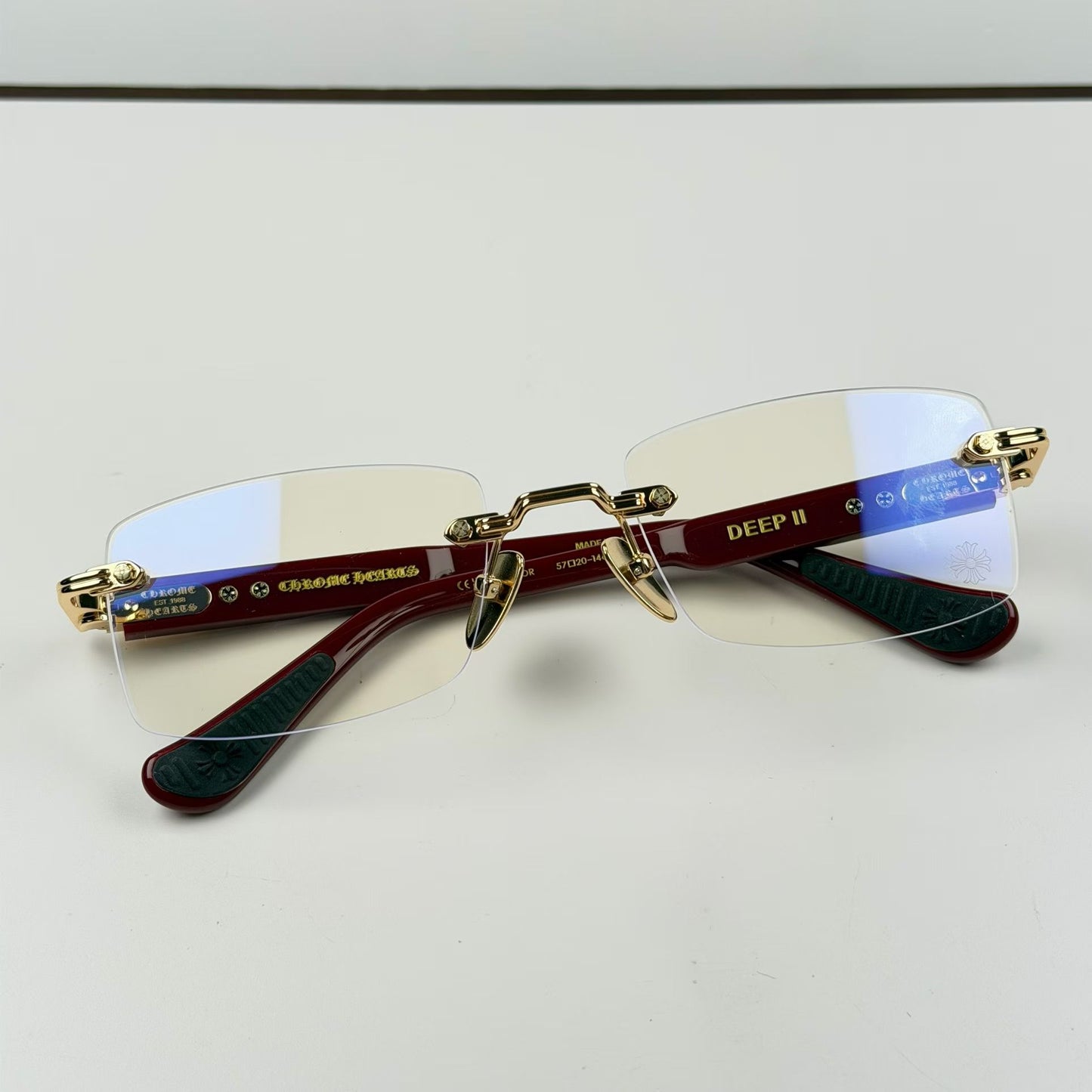 Chrome Hearts DEEP II Eyeglasses Floral Cross Glasses GP-BK-P
