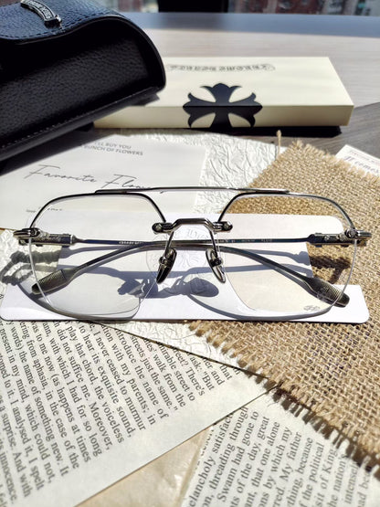 CHROME HEARTS Filigree Cross Square Glasses