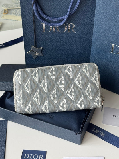 Dior CD Diamond Long Zip Wallet