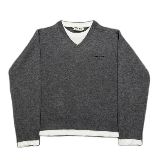 Miu Miu Cashmere Sweater 'Ardesia'