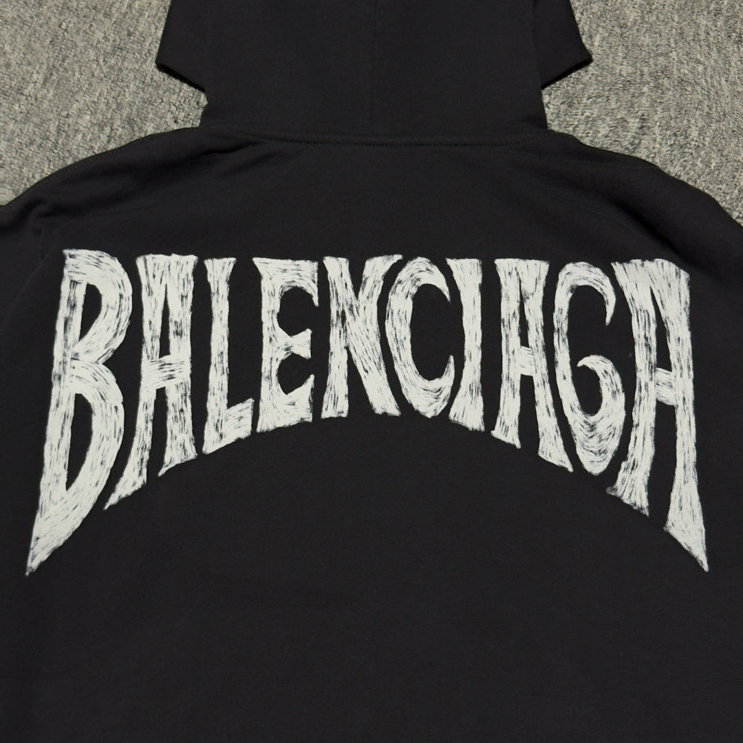 BALENCIAGA PARIS TROPICAL ROUND HOODIE