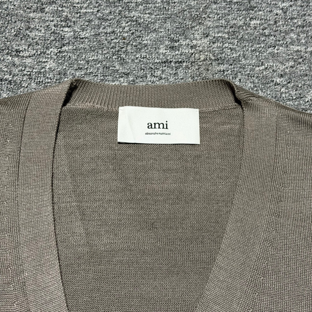 AMI Paris Ami de Coeur V-Neck Cardigan