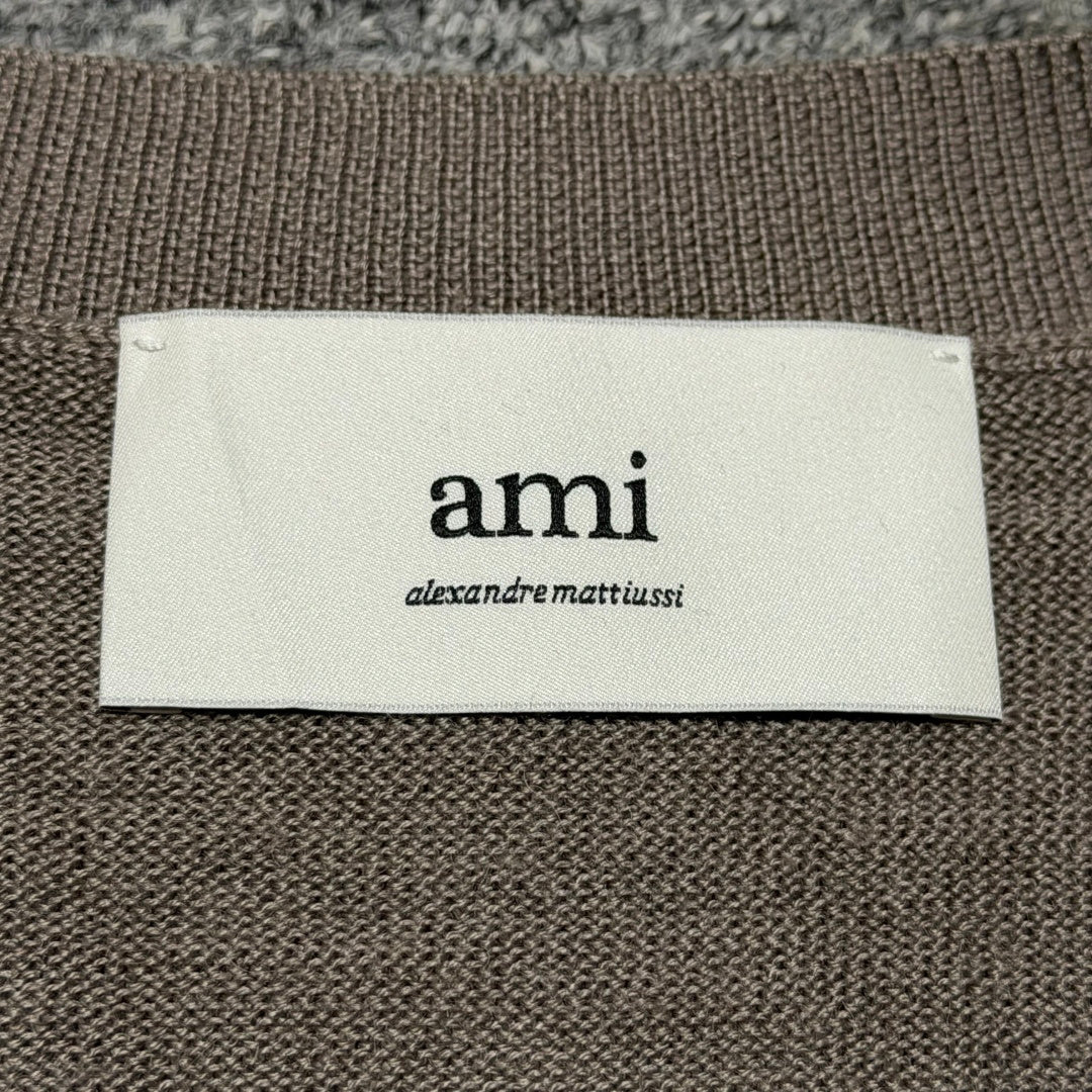 AMI Paris Ami de Coeur V-Neck Cardigan