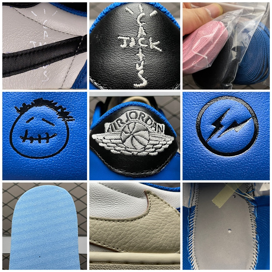 Travis Scott × Fragment × Nike Air Jordan 1 Low OG SP "Military Blue"
