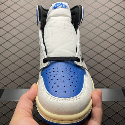 Travis Scott × Fragment × Nike Air Jordan 1 Retro High OG SP "Military Blue"