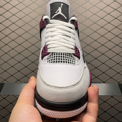 Paris Saint Germain ×Nike Air Jordan 4 Retro "White/Bordeaux/Neutral Gray"