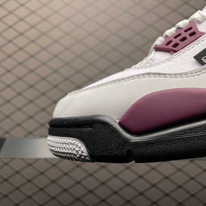 Paris Saint Germain ×Nike Air Jordan 4 Retro "White/Bordeaux/Neutral Gray"