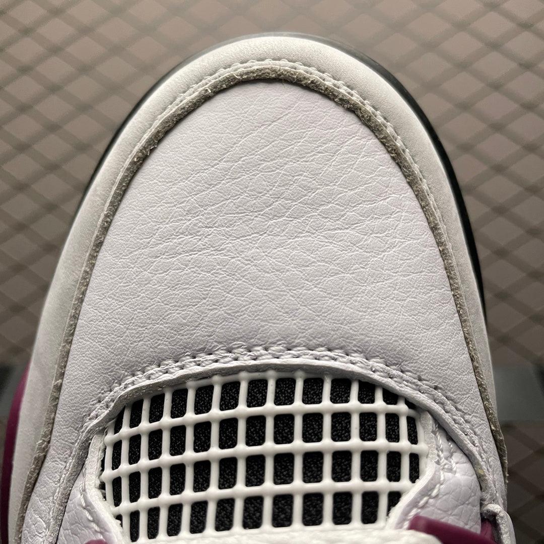 Paris Saint Germain ×Nike Air Jordan 4 Retro "White/Bordeaux/Neutral Gray"
