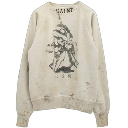 St. Michael 21AW SM-A21-0000-055 SWT_SH EVANGELION Cotton Sweatshirt Gray