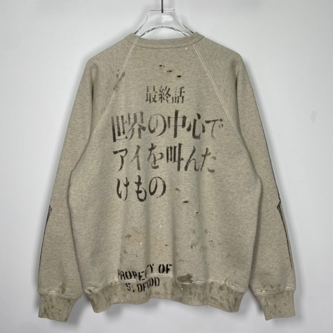 St. Michael 21AW SM-A21-0000-055 SWT_SH EVANGELION Cotton Sweatshirt Gray