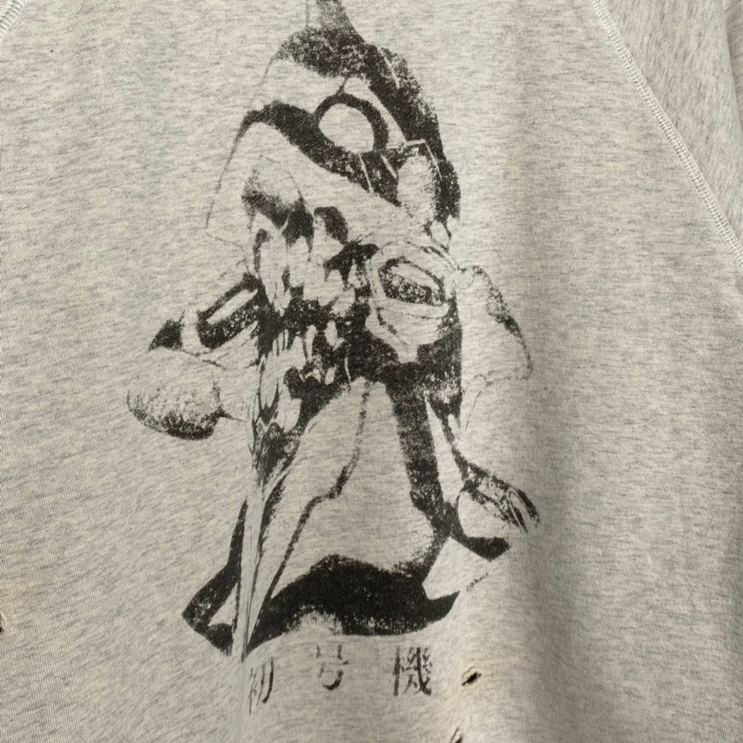 St. Michael 21AW SM-A21-0000-055 SWT_SH EVANGELION Cotton Sweatshirt Gray