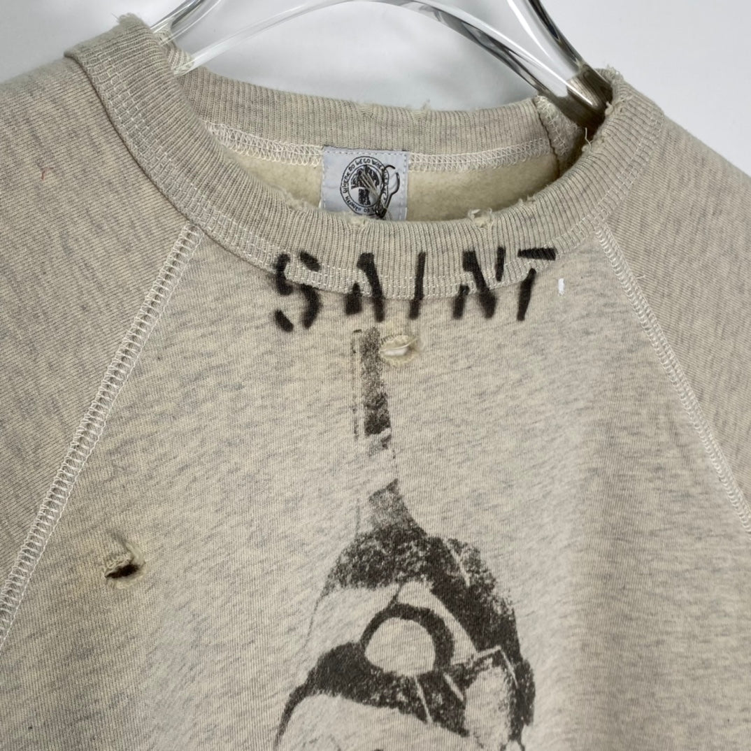 St. Michael 21AW SM-A21-0000-055 SWT_SH EVANGELION Cotton Sweatshirt Gray