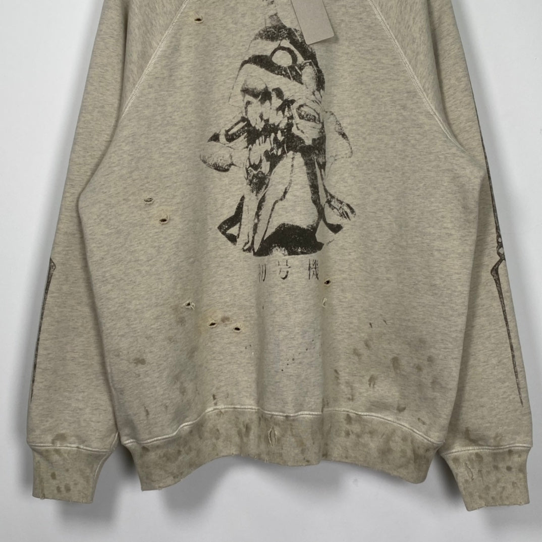 St. Michael 21AW SM-A21-0000-055 SWT_SH EVANGELION Cotton Sweatshirt Gray