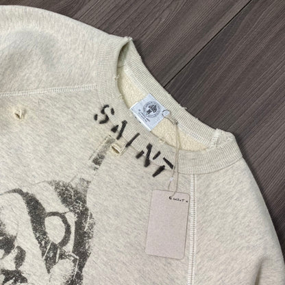 St. Michael 21AW SM-A21-0000-055 SWT_SH EVANGELION Cotton Sweatshirt Gray