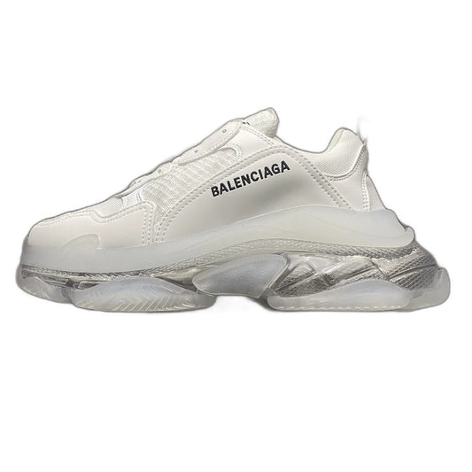 BALENCIAGA WMNS TRIPLE S SNEAKERS CLEAR SOLE "WHITE"