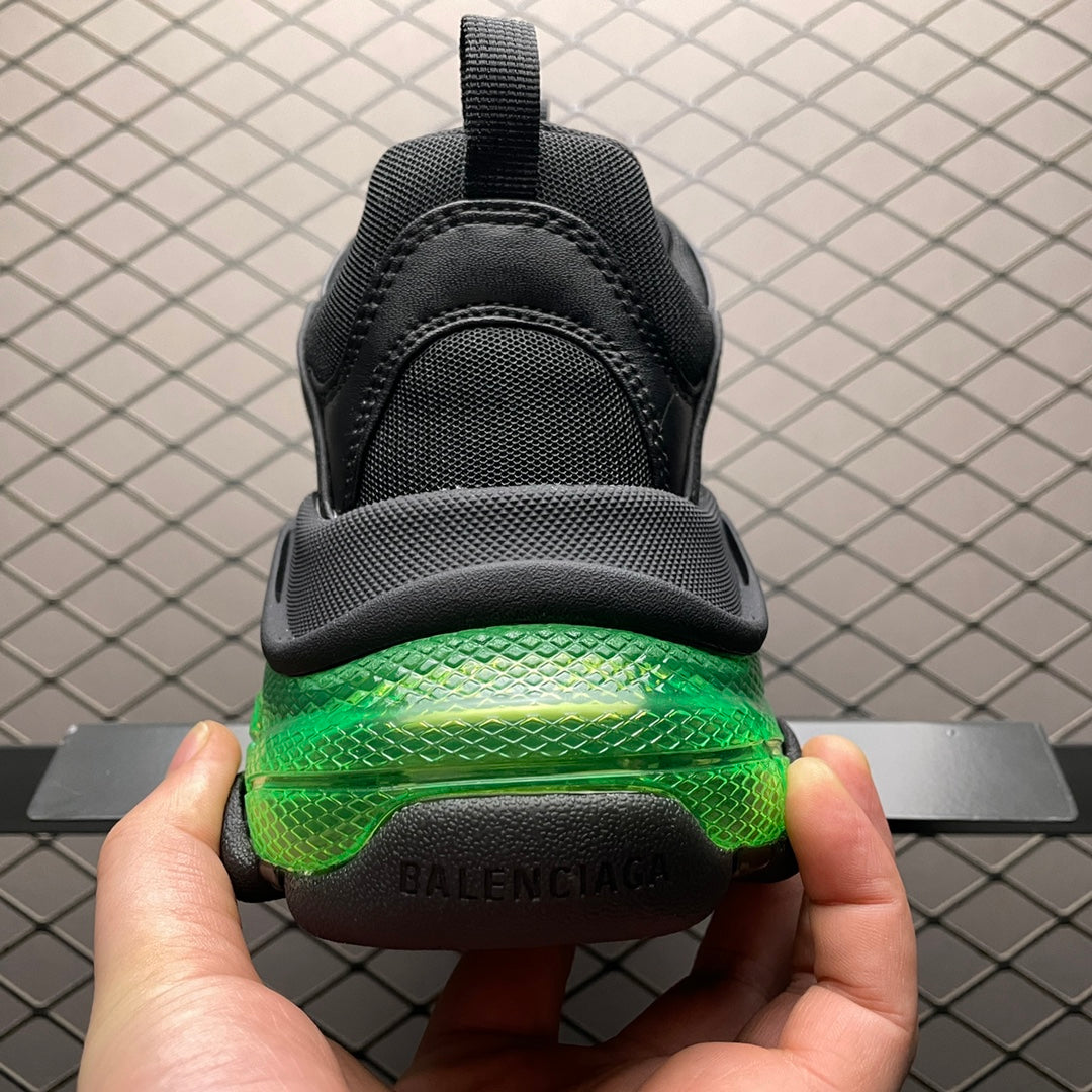 BALENCIAGA Triple S "Black/Yellow Fluo"