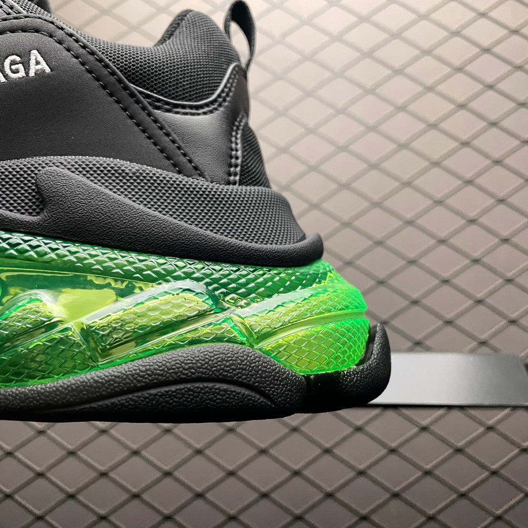 BALENCIAGA Triple S "Black/Yellow Fluo"