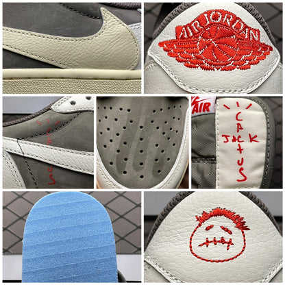 Travis Scott × Nike Air Jordan 1 Low OG SP "Reverse Mocha/Sail and Ridgerock"