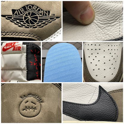 Travis Scott × Nike Air Jordan 1 Retro High OG TS SP "Sail/Dark Mocha"