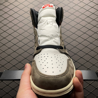 Travis Scott × Nike Air Jordan 1 Retro High OG TS SP "Sail/Dark Mocha"