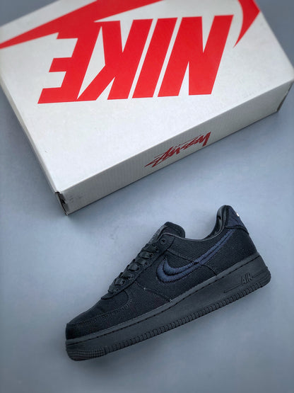 Stussy × Nike Air Force 1 Low "Triple Black"