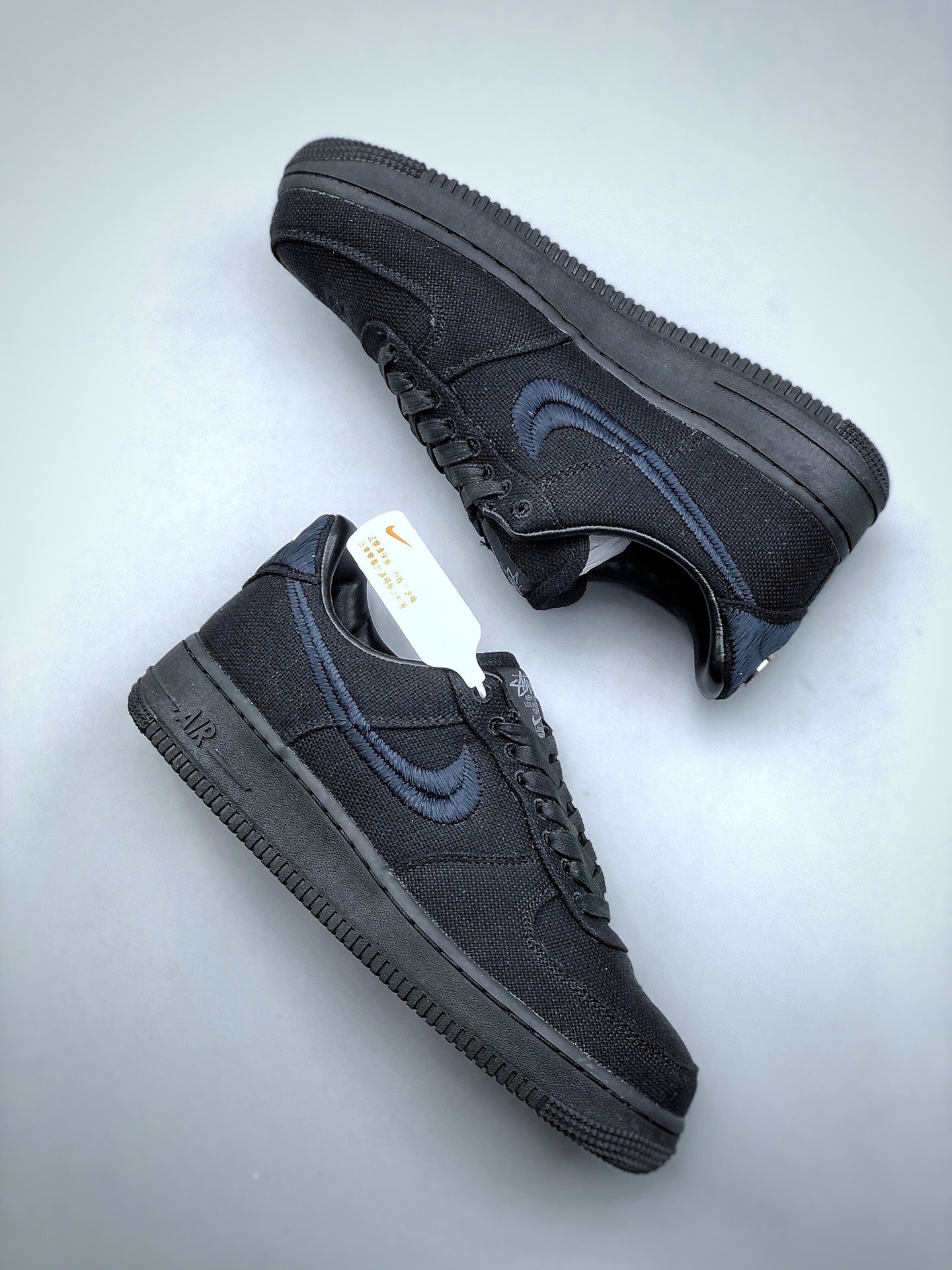 Stussy × Nike Air Force 1 Low "Triple Black"