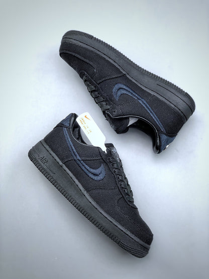 Stussy × Nike Air Force 1 Low "Triple Black"
